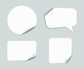 Realistic sticky notes isolated with real shadow. Square sticky paper reminders with shadows, paper page