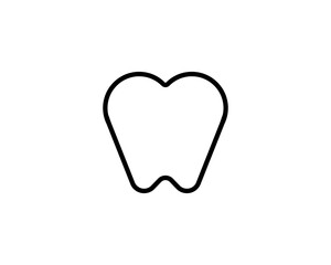 Tooth Icon in trendy flat style isolated on white background. Dentistry symbol for your web site design, logo, app, UI. Vector illustration, EPS10.