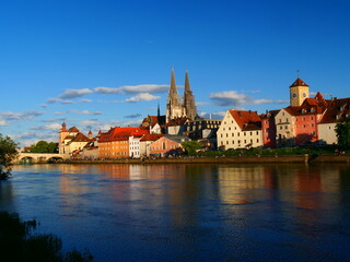 Regensburg, Deutschland: Blick auf die Donaustadt