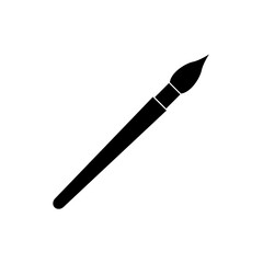 Paint brush icon, painting, drawing logo isolated on white background