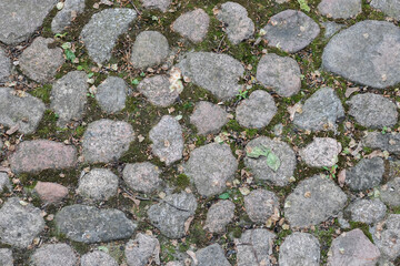 Stone road as background. Old masonry. Texture, vintage