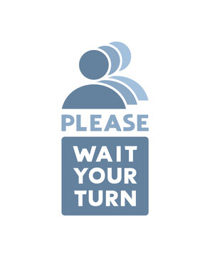 Please Wait Your Turn Flat Icon