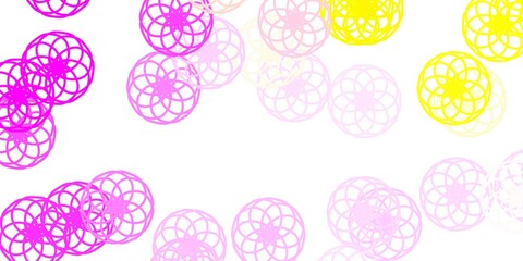 Light Pink, Yellow vector layout with circle shapes.