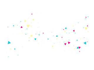 Triangle Explosion Confetti. Textured Data Fragments Burst. Exploded