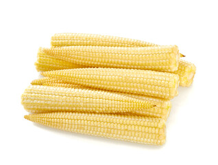 baby corn isolated on white