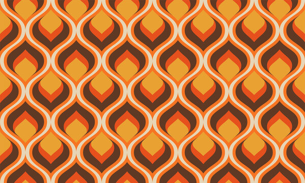 Fototapeta Retro seamless pattern. Trendy colors and texture