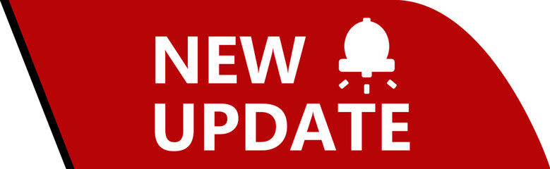 illustration of a notification banner new update red vector 