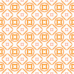 Exotic seamless pattern. Orange quaint boho chic