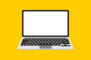 Vector laptop. Blank computer screen. Background for design