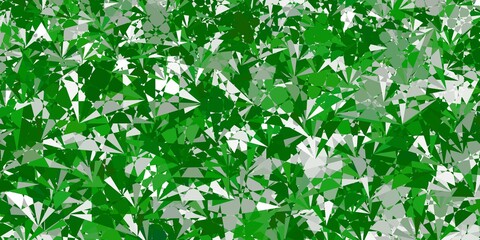 Light Green vector texture with random triangles.