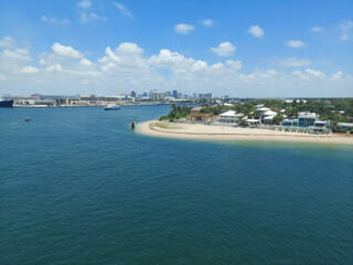 a view from Fort Lauderdale Florida near port everglades