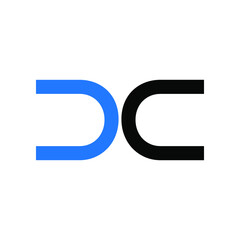Illustration Vector graphic of typeface with D and C design