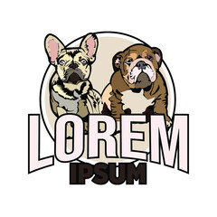 Illustration Vector graphic of young bulldog design