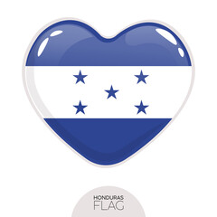 Isolated flag Honduras in heart symbol vector illustration