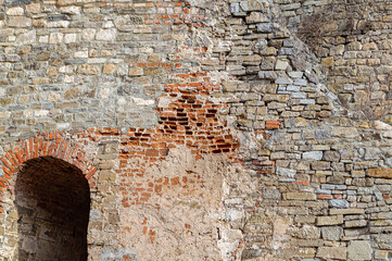 old castle brick wall