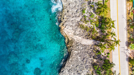 aerial views of san andres island 
