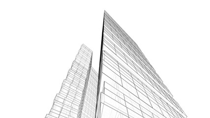 architecture building digital background 3d