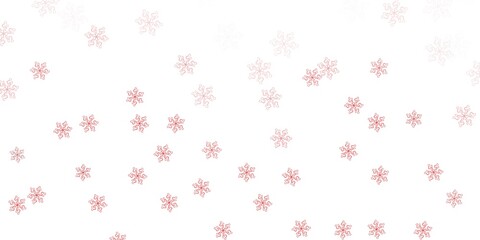 Light red vector natural artwork with flowers.