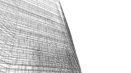 architecture building digital background 3d