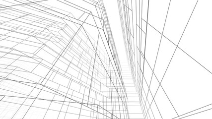 architecture building digital background 3d