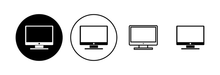 Tv icon set. television icon vector