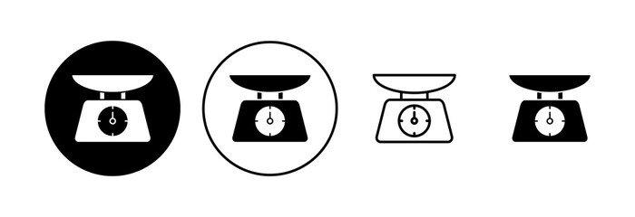 Scales icon set. Weight scale icon