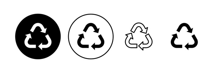Recycle icon set. Recycling vector icon.