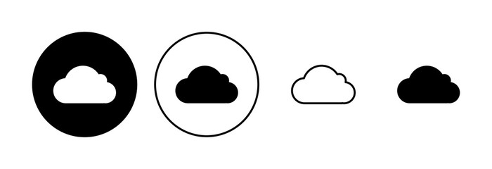Cloud icon set. cloud vector icon