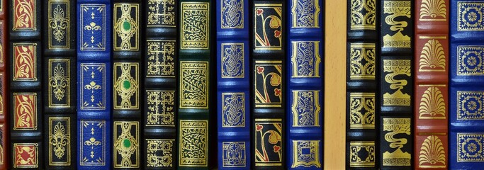  Libros de literatura en una estanter&iacute;a de una biblioteca	