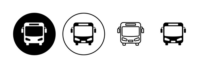 Bus icon set. bus vector icon