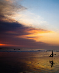 sunset on the beach