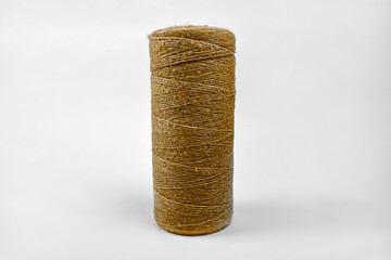 Old water filter, on a white background. The concept of family health care. Drinking clean water. Old used main water filter