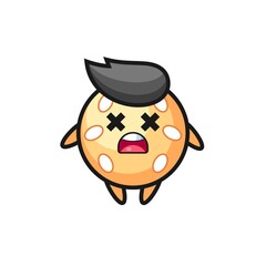 the dead sesame ball mascot character