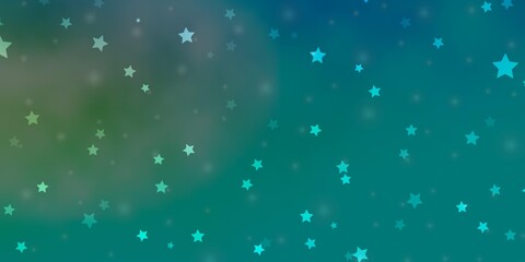 Light Blue, Yellow vector texture with beautiful stars.