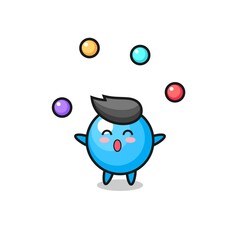 the bubble gum circus cartoon juggling a ball