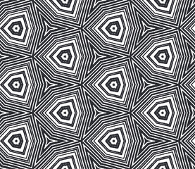 Exotic  seamless pattern. Black symmetrical