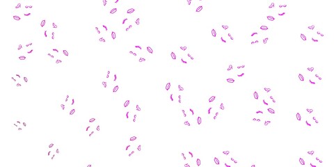 Light Pink vector pattern with feminism elements.