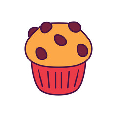 Isolated cupcake icon Bakery product