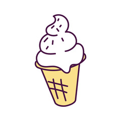 Isolated ice cream cone icon