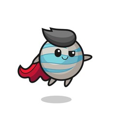 cute planet superhero character is flying