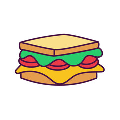Isolated sandwich icon Fast food