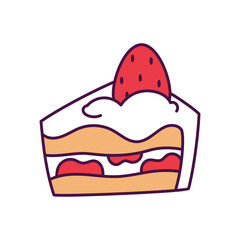 Isolated piece of cake icon