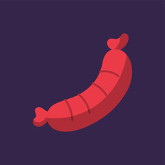 Isolated grilled sausage icon Fast food