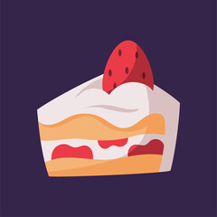 Isolated piece of cake icon