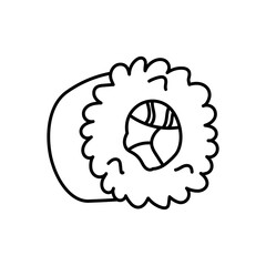 Isolated sushi icon Japanese food