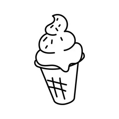 Isolated ice cream cone icon