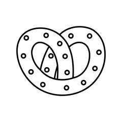 Isolated pretzel icon Fast food