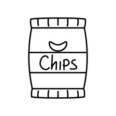 Isolated Bag of chips icon