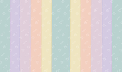 Pastel colored background/ cat pattern