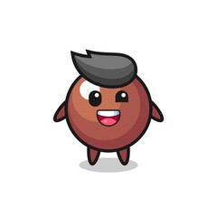 illustration of an chocolate ball character with awkward poses